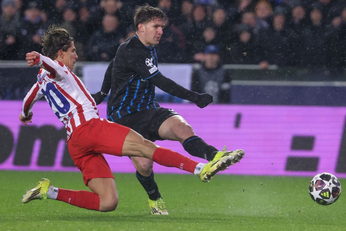 Brujas empató con Atlético en Bélgica. Foto: EFE.