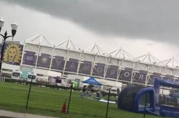 VIDEO | Copa América: así es la tormenta que amenaza el partido de Chile contra Canadá en Orlando