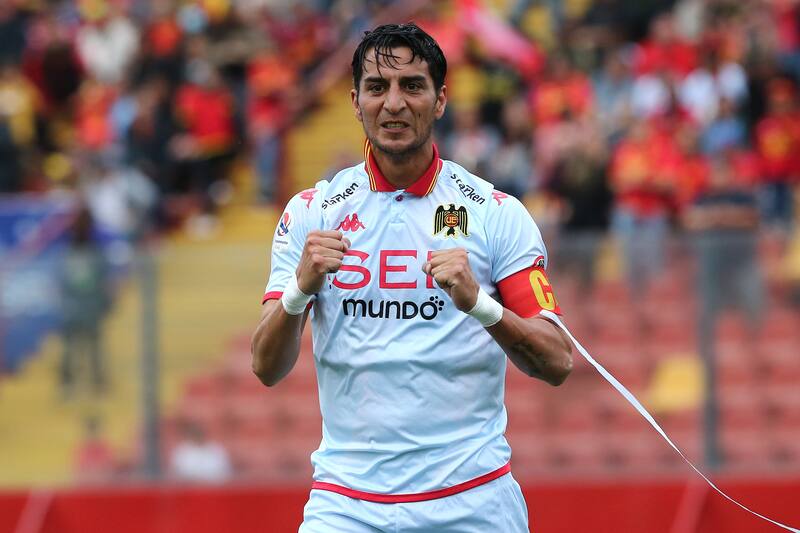 Diego Gonzalez celebra su gol contra de Huachipato.