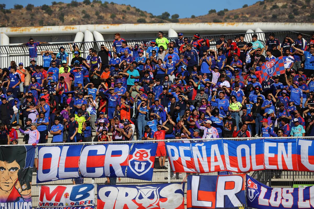 Hinchas azules en el Nicolás Chahuán. Foto: Aton.