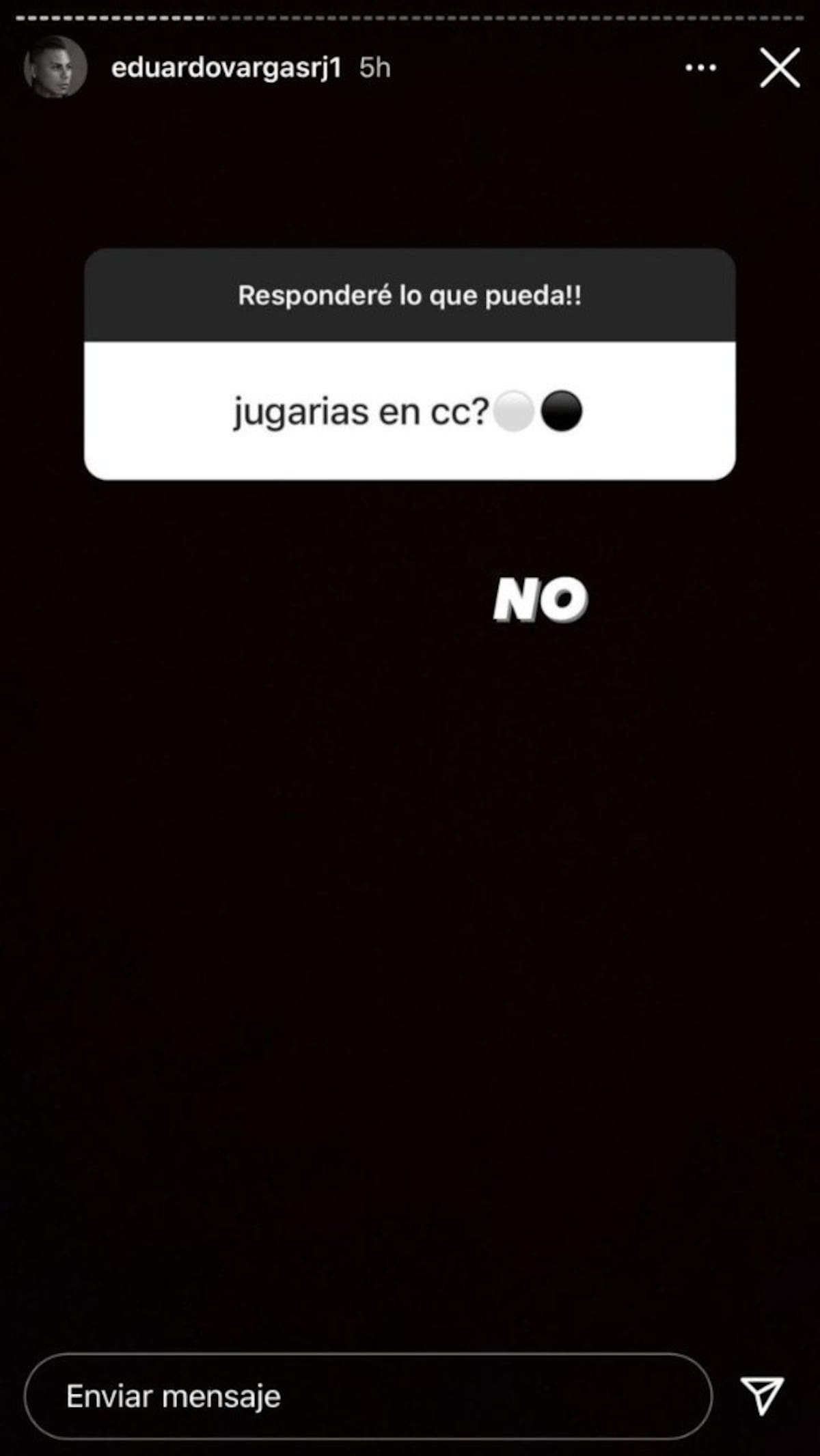 Eduardo Vargas descarta jugar en Colo Colo (Julio, 2021).