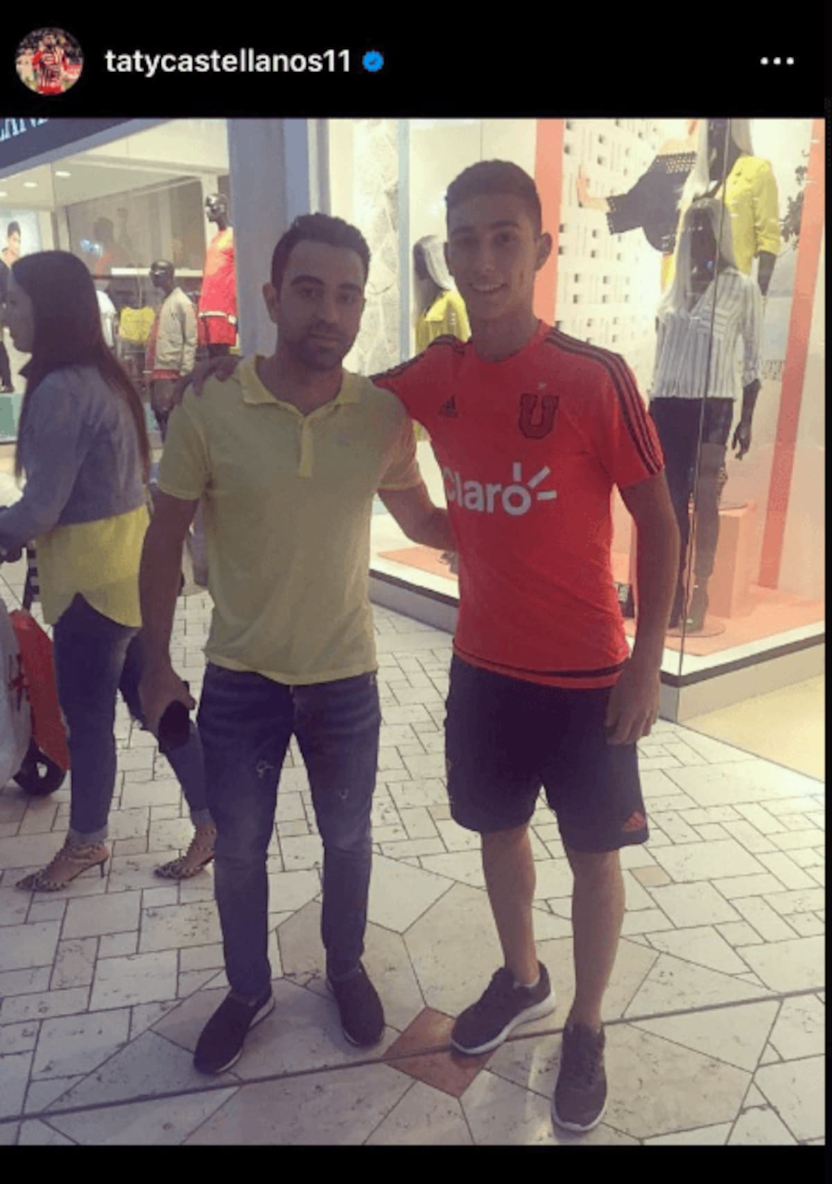 Valentín Castellanos con Xavi. Foto: Instagram.