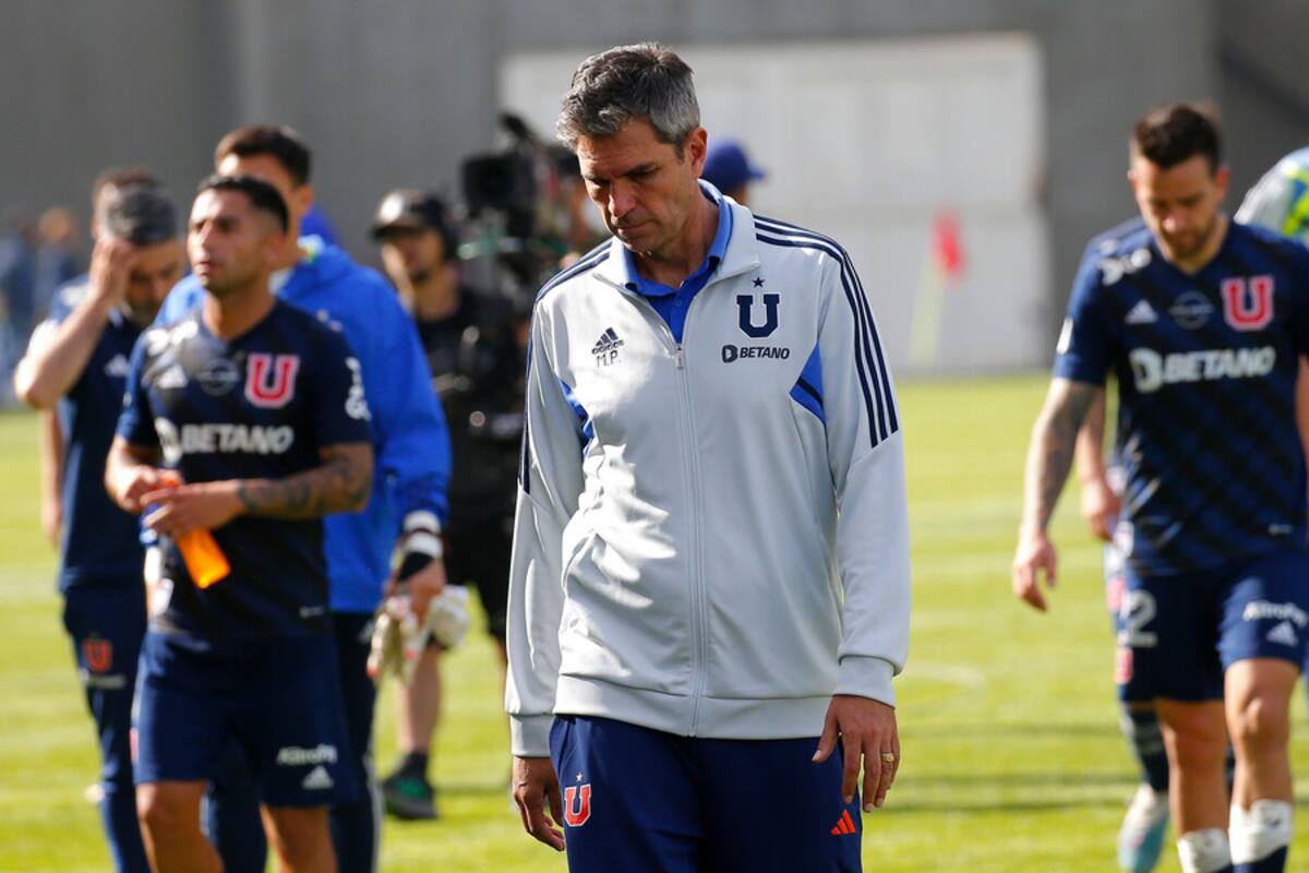 Mauricio Pellegrino, director técnico de los azules, tras la derrota de la U contra Magallanes. Foto: Aton.