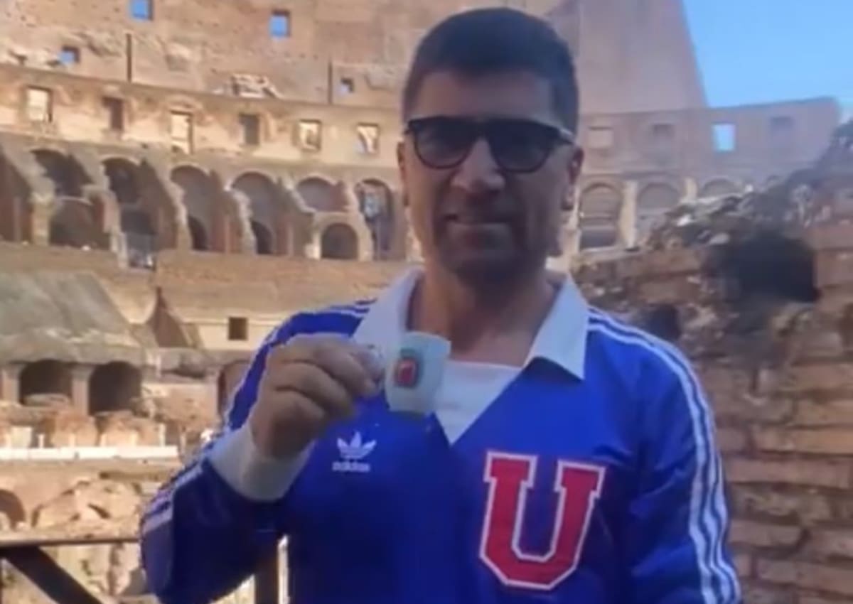 David Pizarro festejó el triunfo de la U. Video: @udechile.