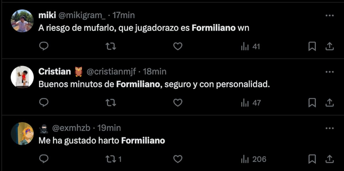 Fabricio Formiliano fue elogiado por los hinchas de la U.