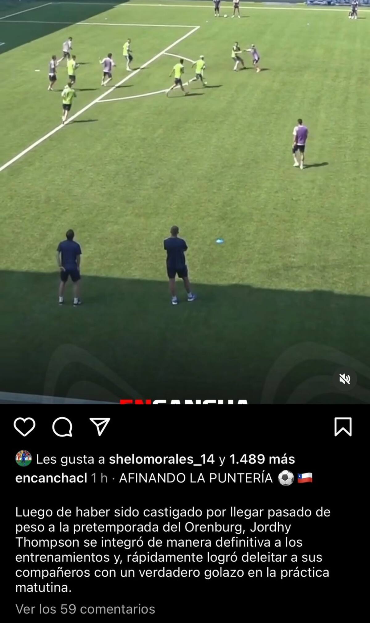 El like de Marcelo Morales en Instagram.