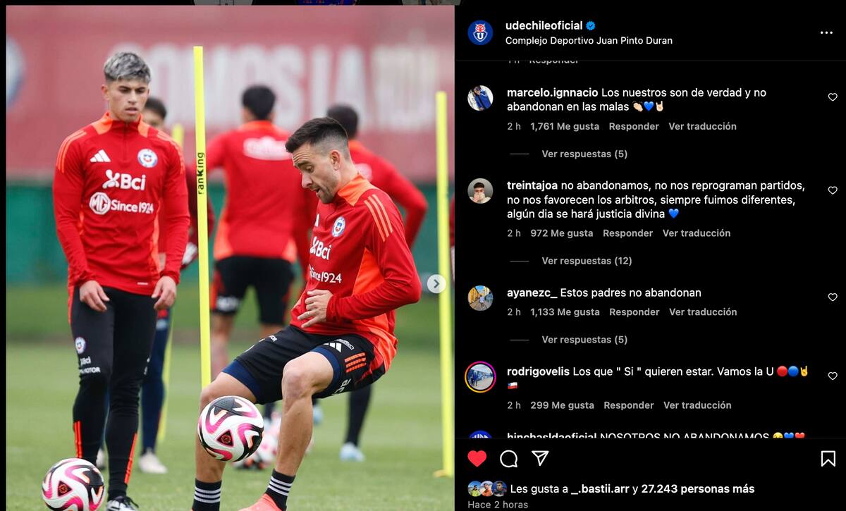 El picante posteo de la U tocándole la oreja a Colo Colo y Carlos Palacios.