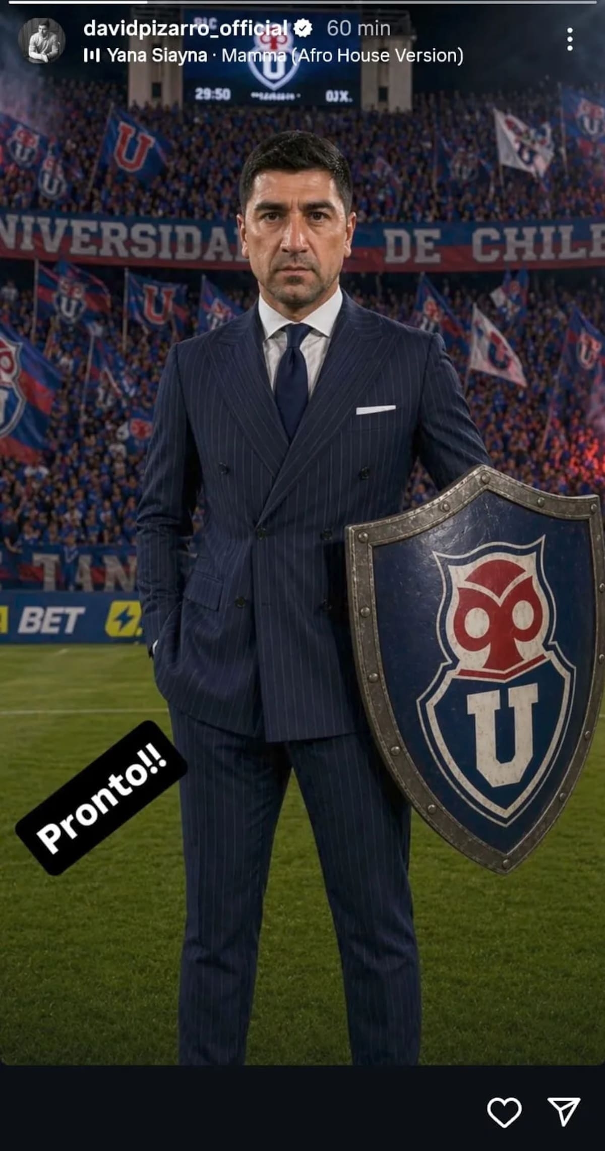 David Pizarro en Instagram. Foto: Captura.