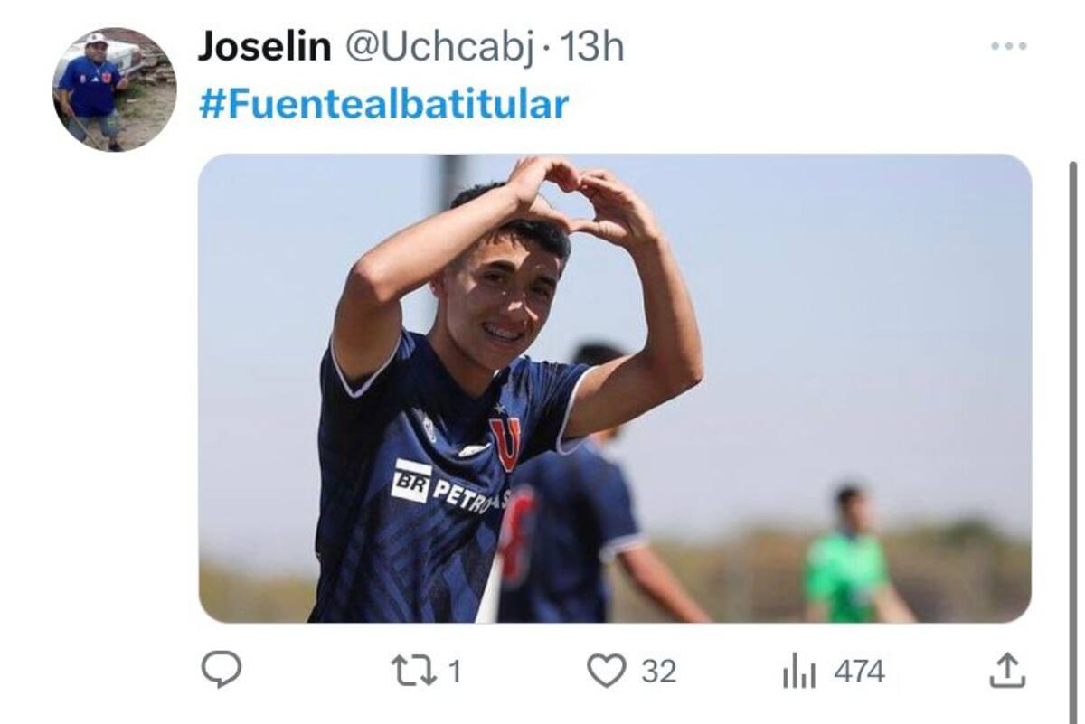 Comentarios de hinchas de la U pidiendo la titularidad de Jeison Fuentealba.