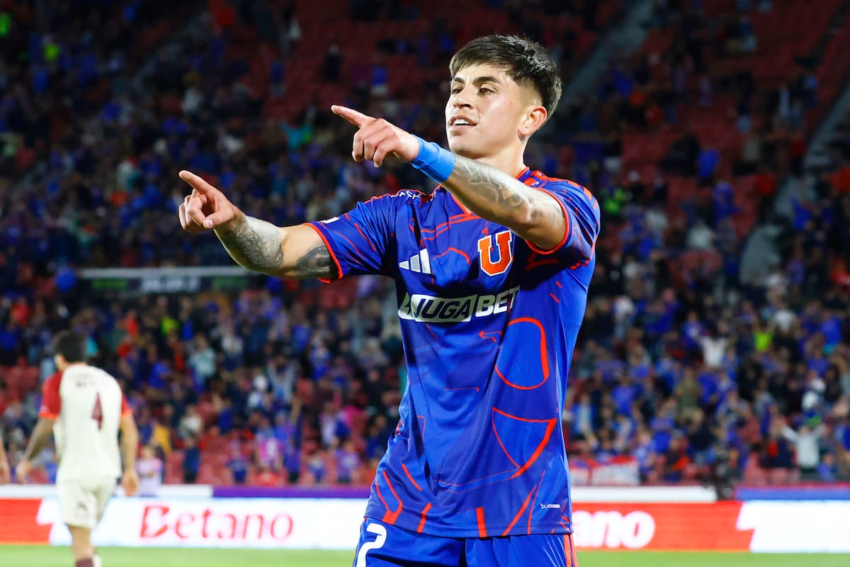 Maximiliano Guerrero festejando su anotación ante La Serena. Foto: Aton.