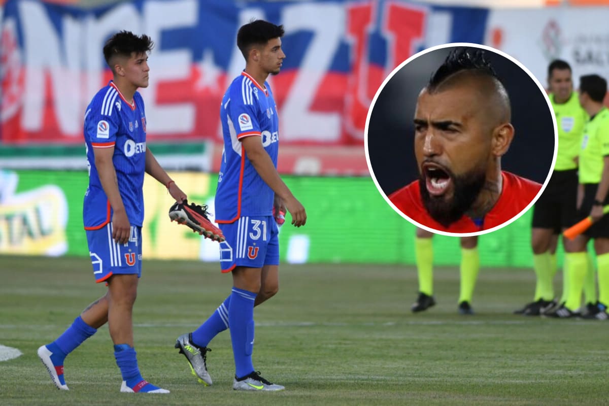 Arturo Vidal barrió el piso con la U tras la derrota contra Cobresal.