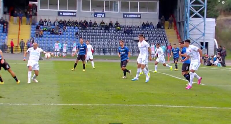 La mano de Marcelo Díaz que todo Huachipato reclamó como penal.