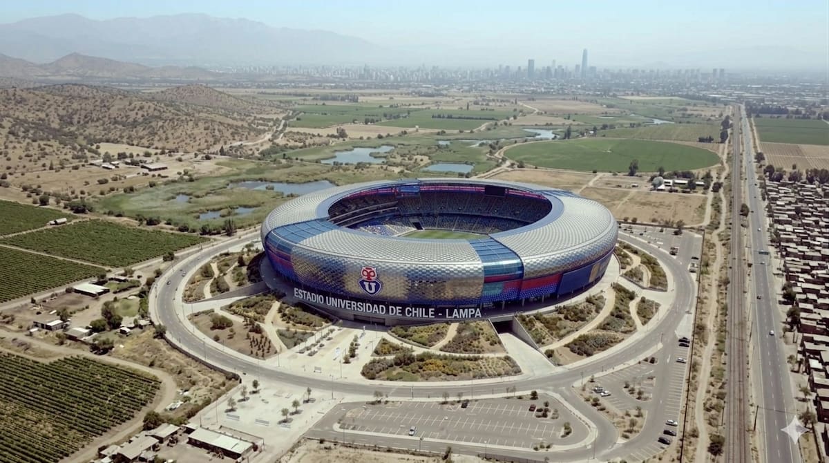 Podría tener su estadio ubicado en Lampa. Foto: Recreación Gemini IA.