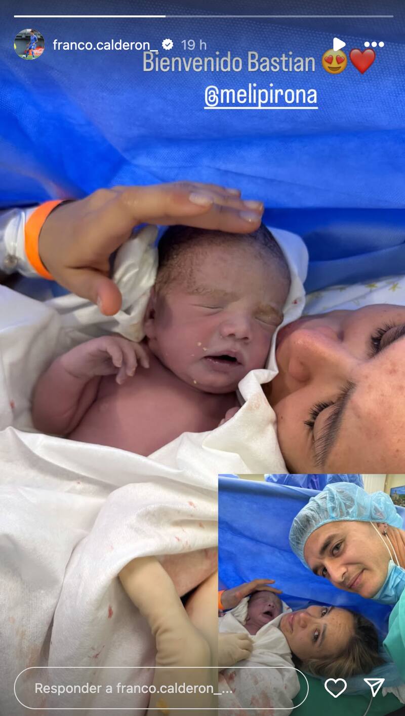 Franco Calderón, anunció el nacimiento de su hijo Bastián.