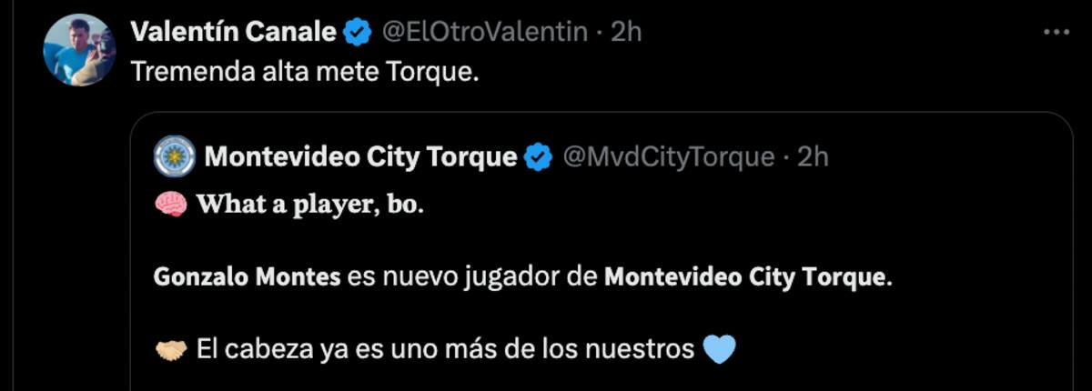 Comentarios de hinchas en la presentación de Gonzalo Montes.