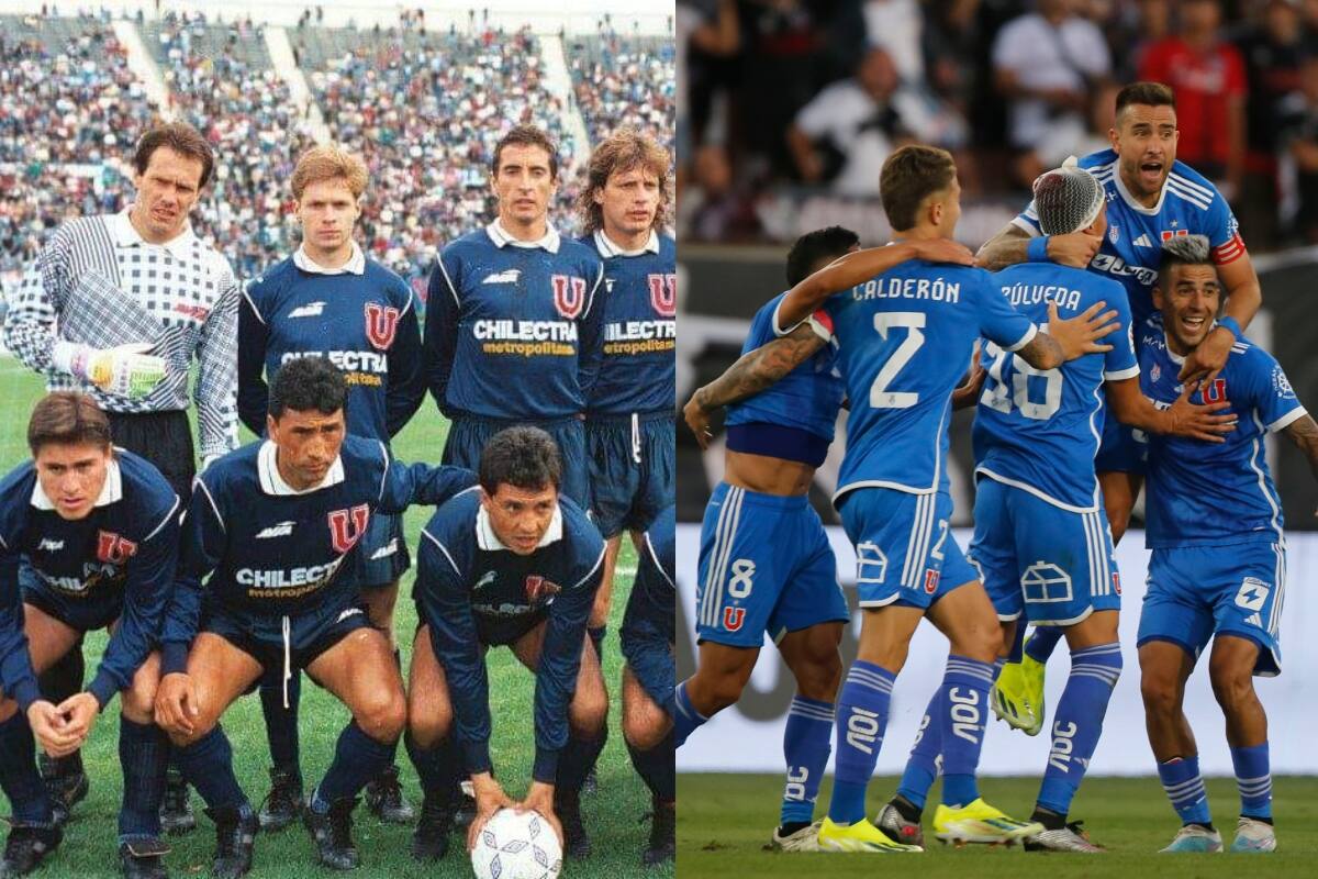 Plantel de 1992 y plantel de 2024.