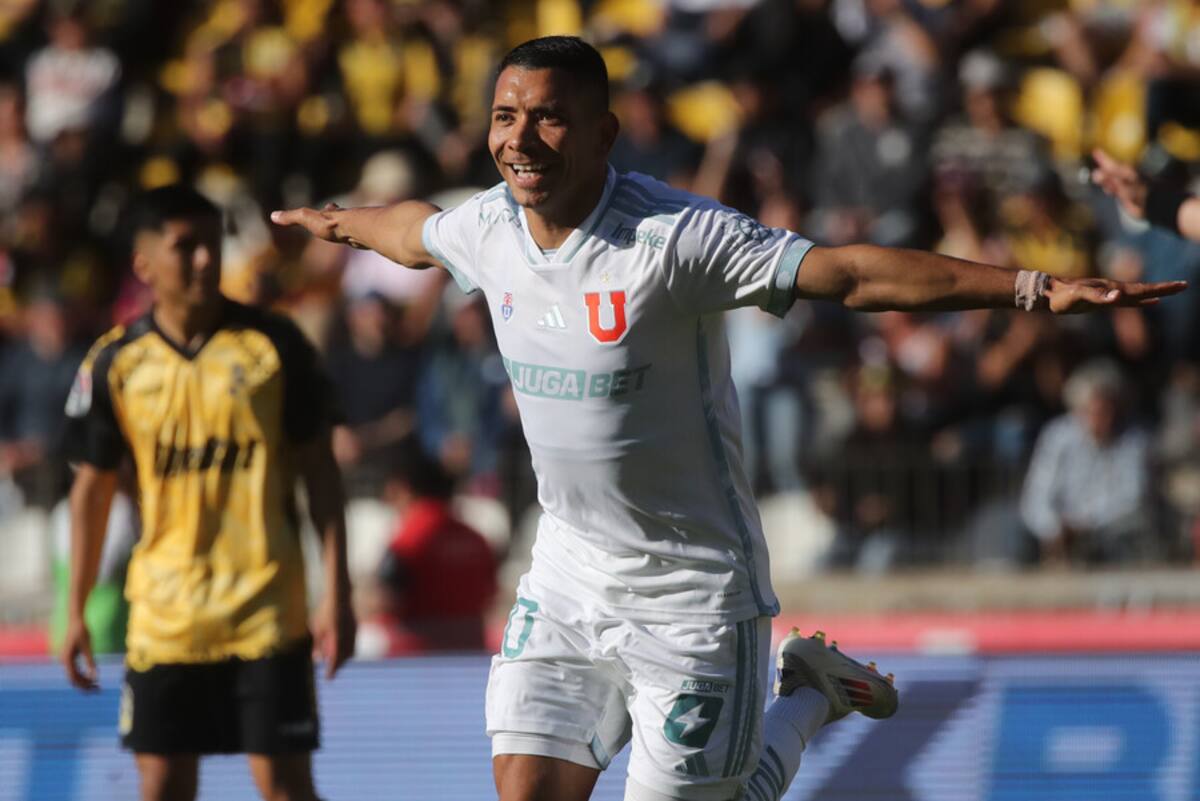Cristián Palacios anotó el tanto de la victoria de la U en el último compromiso ante Coquimbo Unido. Foto: Aton.