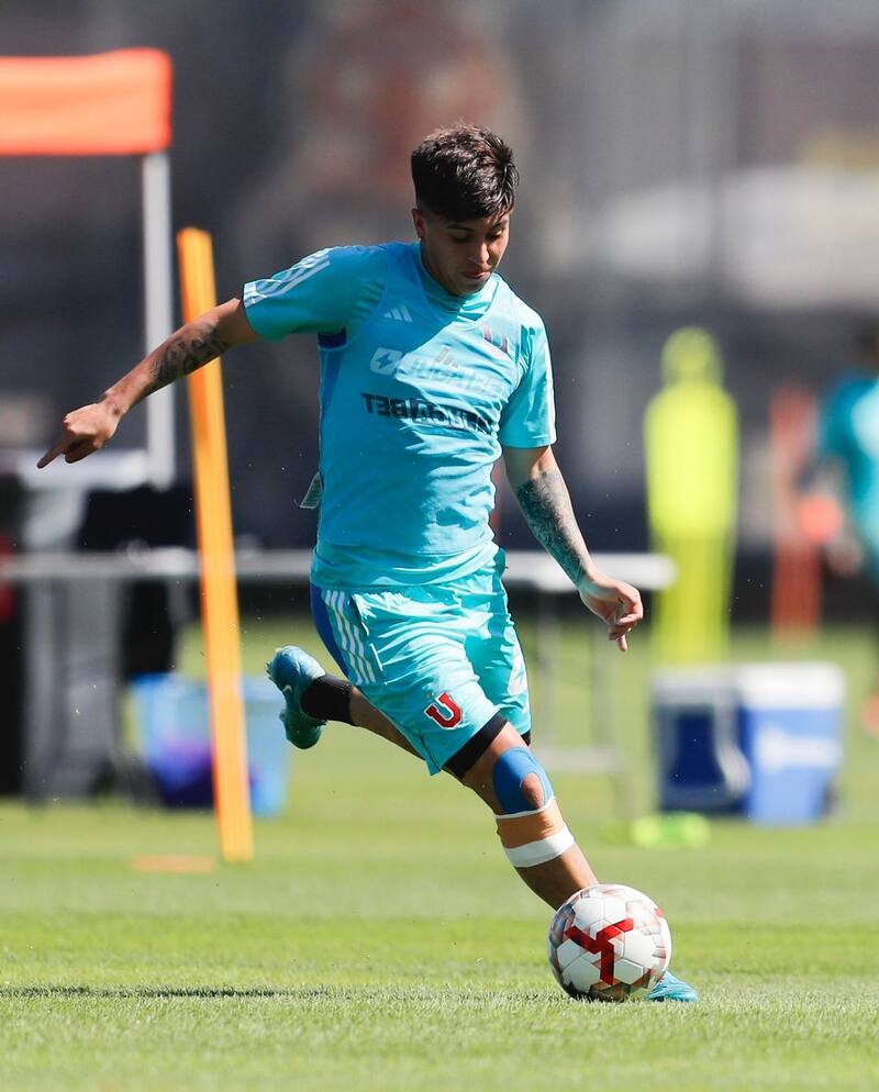 Marcelo Morales en el entrenamiento de este martes.