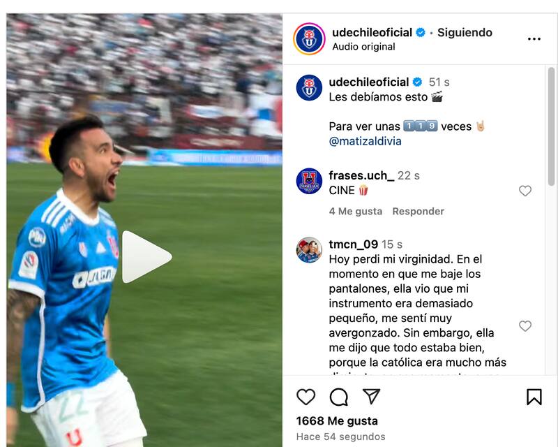 La burla de la U en Instagram.