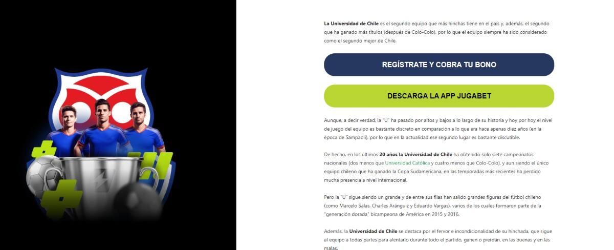 El mensaje del nuevo auspiciador de Universidad de Chile.