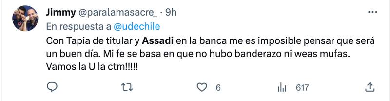 Hinchas de la U molestos en redes sociales.