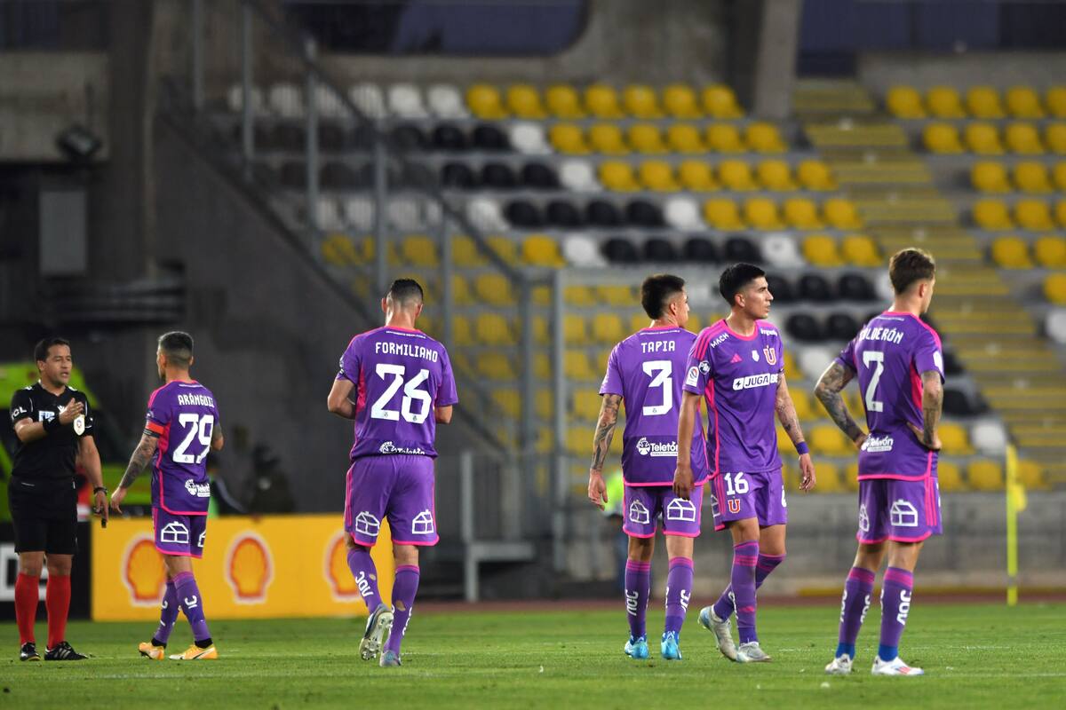 Los jugadores de Universidad de Chile contra Coquimbo Unido.