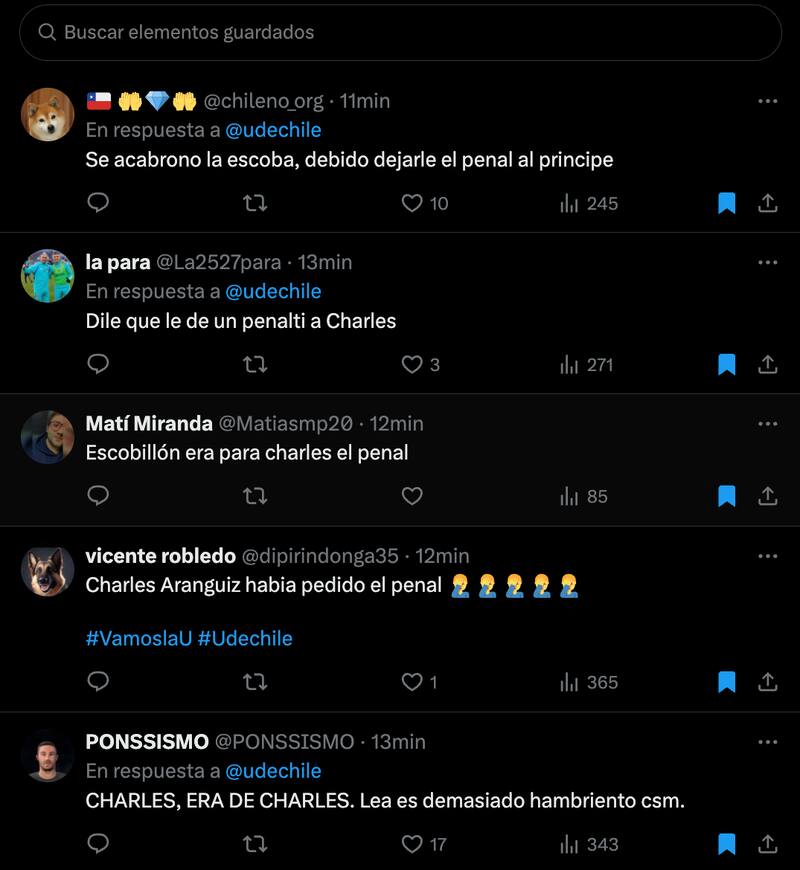 Hinchas de la U enfurecidos por penal fallado de Leandro Fernández: “Era para Charles Aránguiz”.