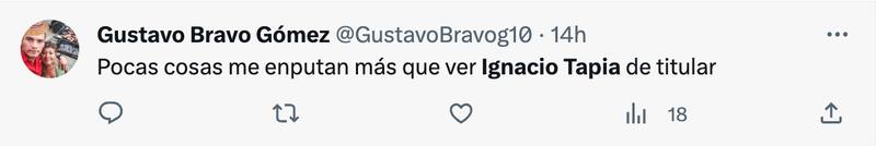 Hinchas de la U molestos en redes sociales.