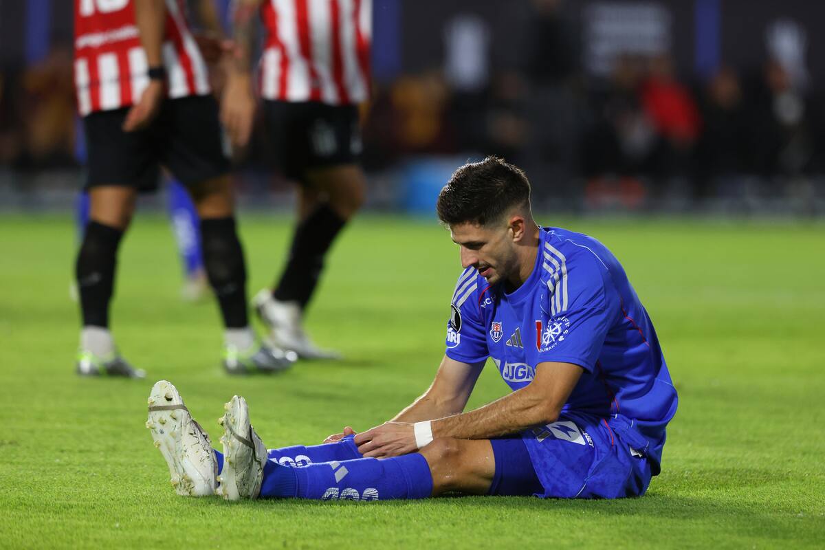Lucas Di Yorio, en el partido ante Estudiantes de La Plata, por Copa Libertadores.