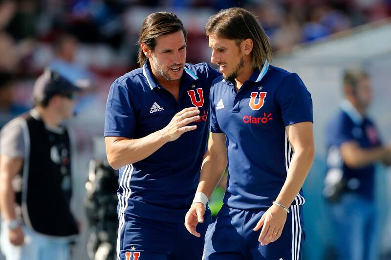 Nicolás Diez junto a Sebastián Beccacece, en su paso por Universidad de Chile. Foto: Agencia Aton.