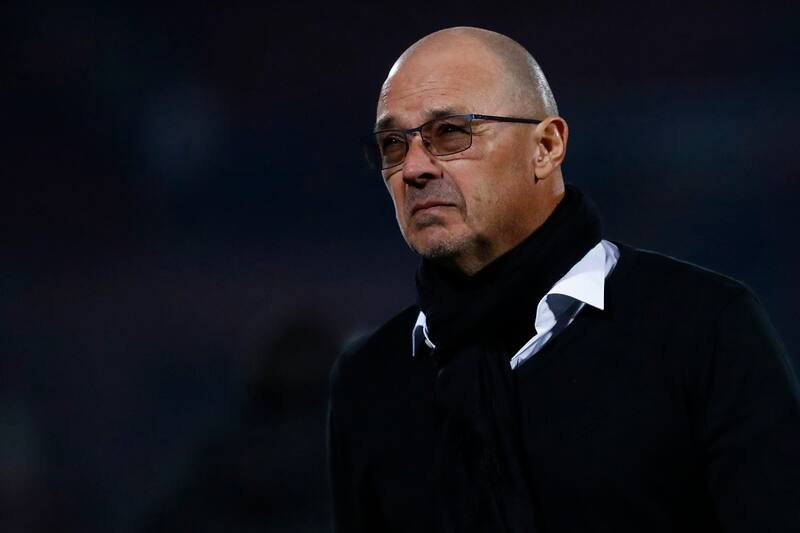 Futbol, Universidad de Chile vs Audax Italiano.
Segunda fecha, segunda vuelta Campeonato 2019.
El entrenador de Universidad de Chile Alfredo Arias deja la cancha al termino del partido de primera division disputado contra Audax Italiano en el estadio Nacional de Santiago, Chile.
03/08/2019
Martin Thomas/Photosport
Football, Universidad de Chile vs Audax Italiano.
Second date, second round Championship 2019
Universidad de Chile's manager Alfredo leaves the pitch at the end of the first division football match played against Audax Italiano at the Nacional stadium in Santiago, Chile.
03/08/2019
Martin Thomas/Photosport