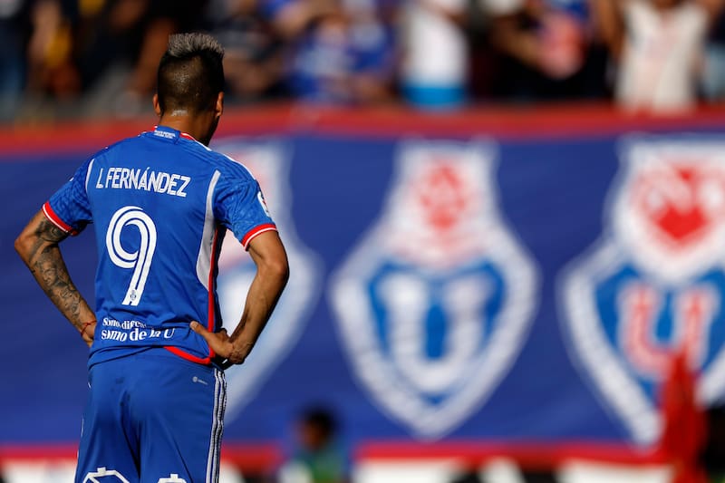 El jugador de Universidad de Chile Leandro Fernández