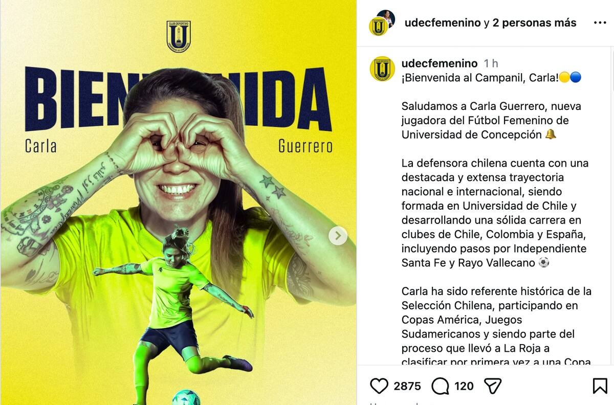 Carla Guerrero fue presentada en las Foreras.