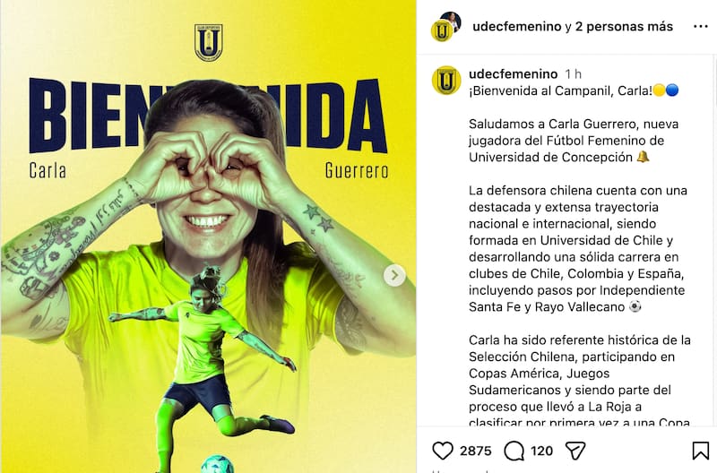 Carla Guerrero fue presentada en las Foreras.