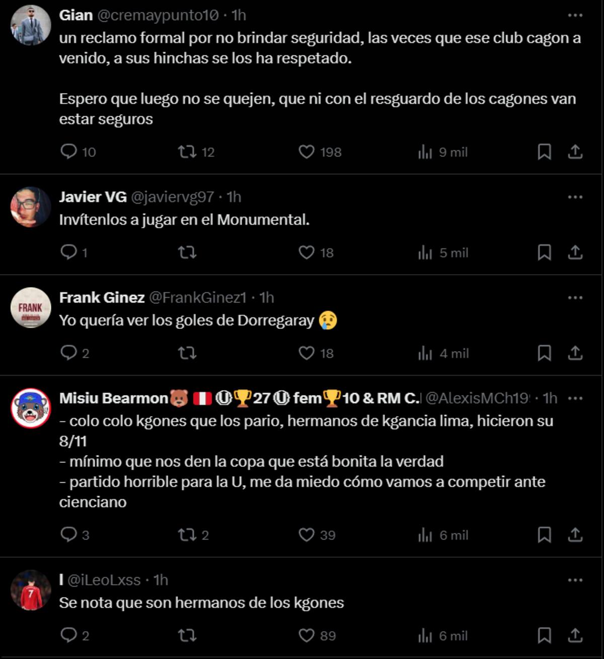 Los comentarios de los hinchas de Universitario de Lima tras los incidentes en el amistoso ante Colo Colo