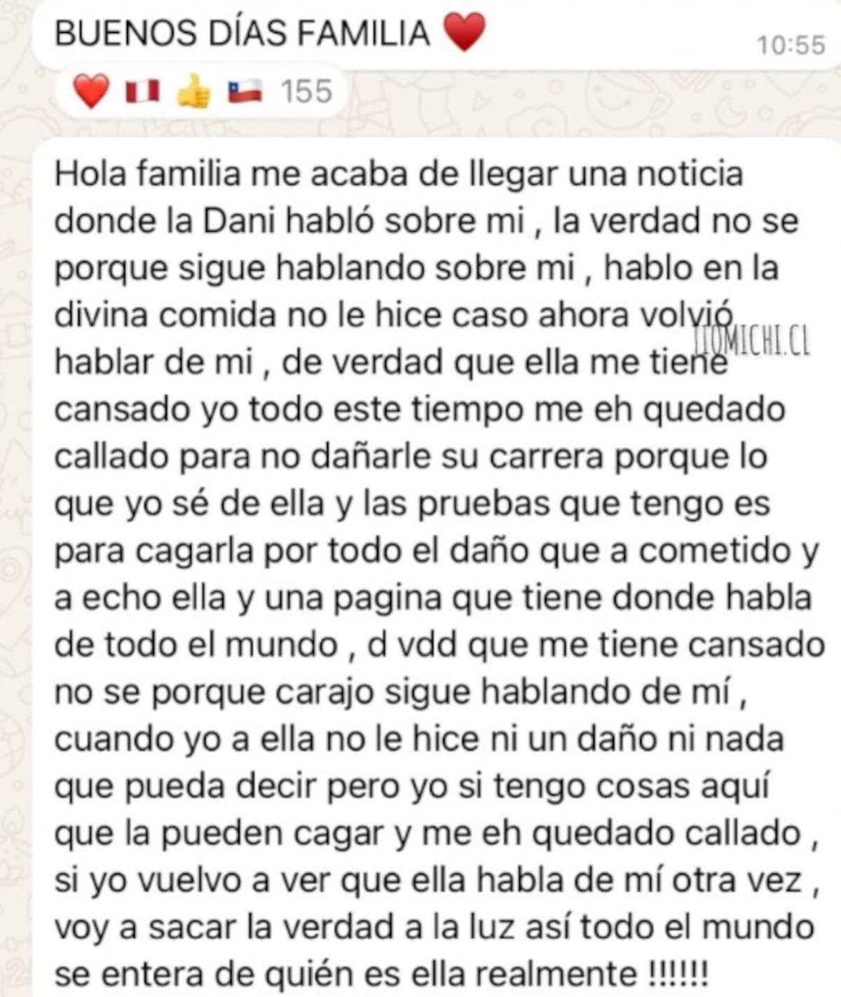 Uriel Romero arremete contra Daniela Castro. Créditos: Instagram