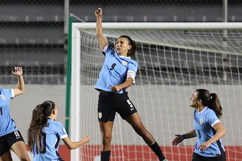 festeja sobre Chile en la Copa América Femenina. Foto: Conmebol.