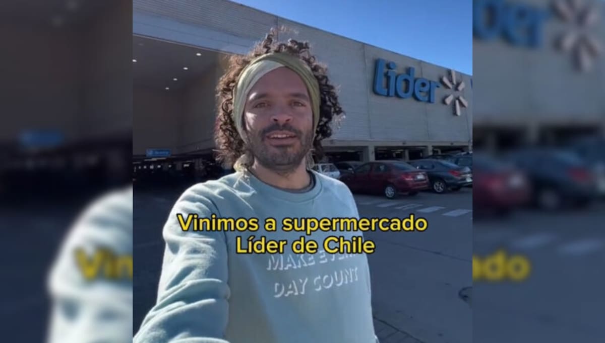 El tiktoker fue a una sucursal de Líder. Créditos: @soybloop