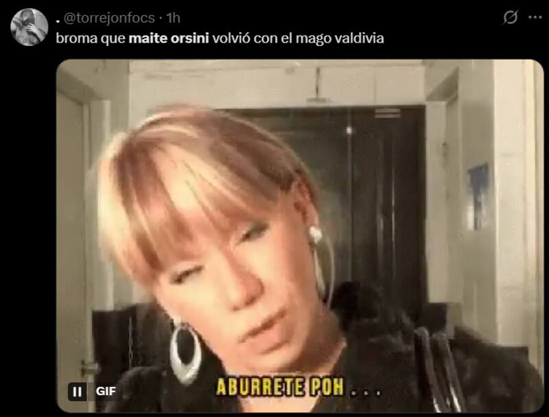 Usuarios de redes sociales reaccionaron a la reconciliación de Maite Orsini y Jorge Valdivia a través de memes.