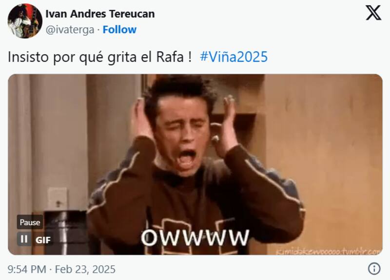 criticaron a Rafael Araneda en la primera noche del Festival de Viña 2025.