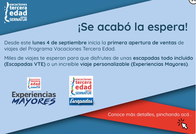 Revisa qué es lo que incluyen los paquetes turísticos de VTE del Sernatur.