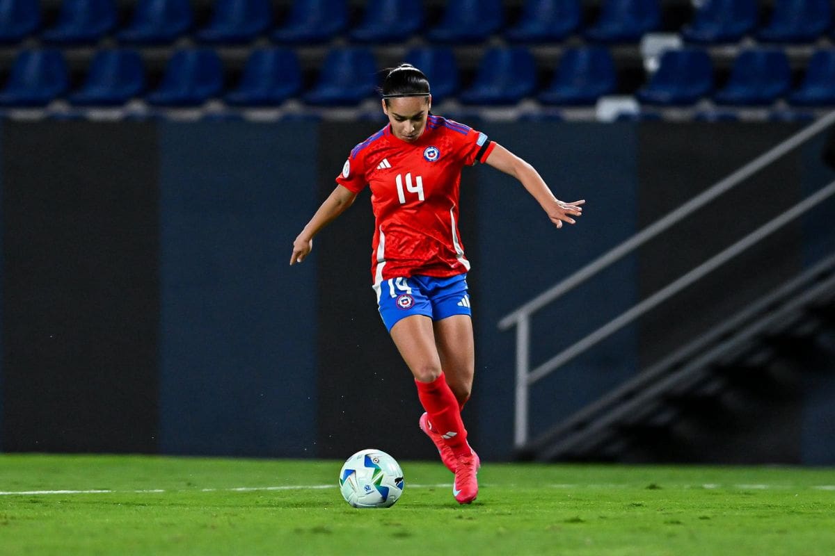 La hija de Sebastián, en el partido ante Argentina por la Copa América Femenina de Ecuador 2025, donde marcó un gol. Foto: Prensa Conmebol.