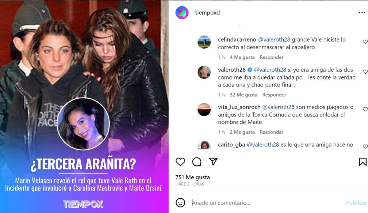 Publicación de TiempoX en Instagram