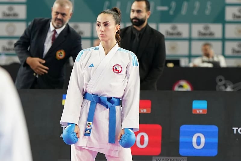 La Karateka del Team Chile se refirió a la situación del deporte de alto rendimiento en el país. Foto: Instagram Valentina Toro.
