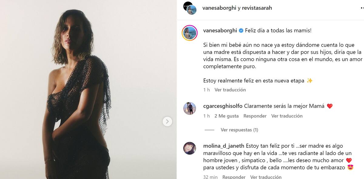 Vanesa Borghi y su saludo por el día de la madre / Créditos: Instagram
