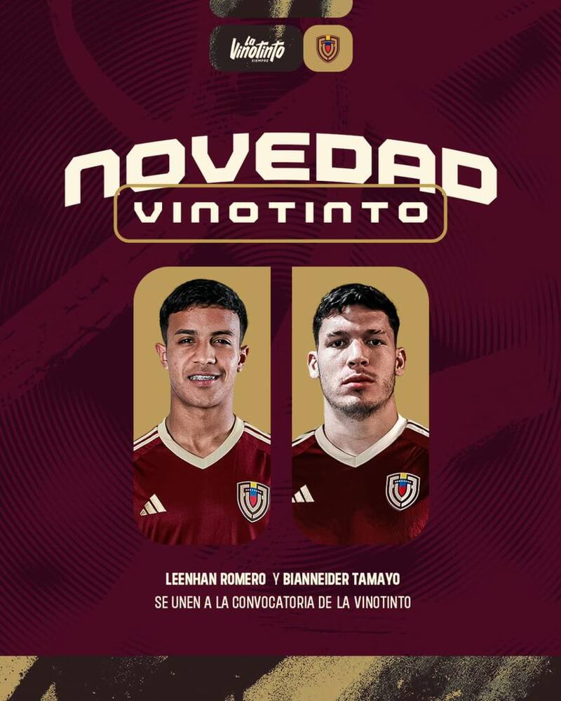 Venezuela nominó a Leenhan Romero y a Bianneider Tamayo.