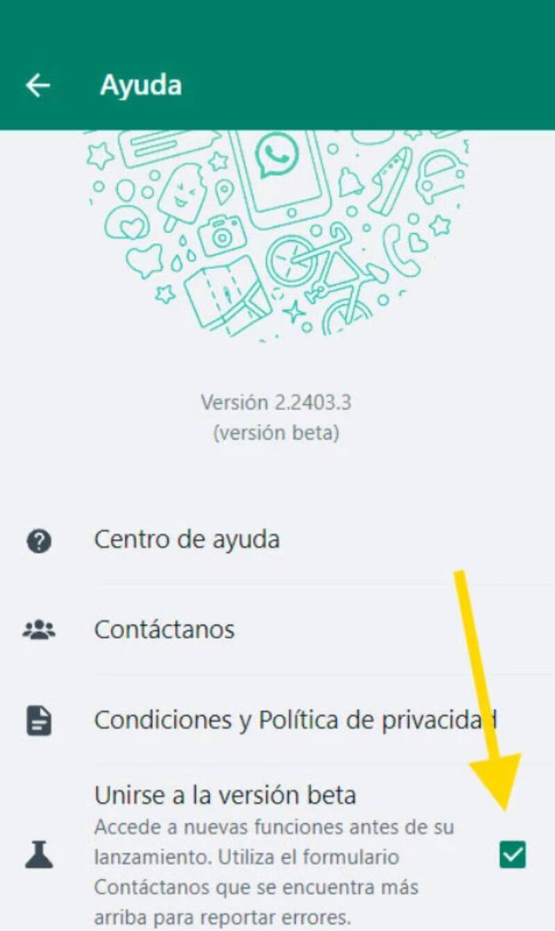 Versión beta de WhastApp Web.