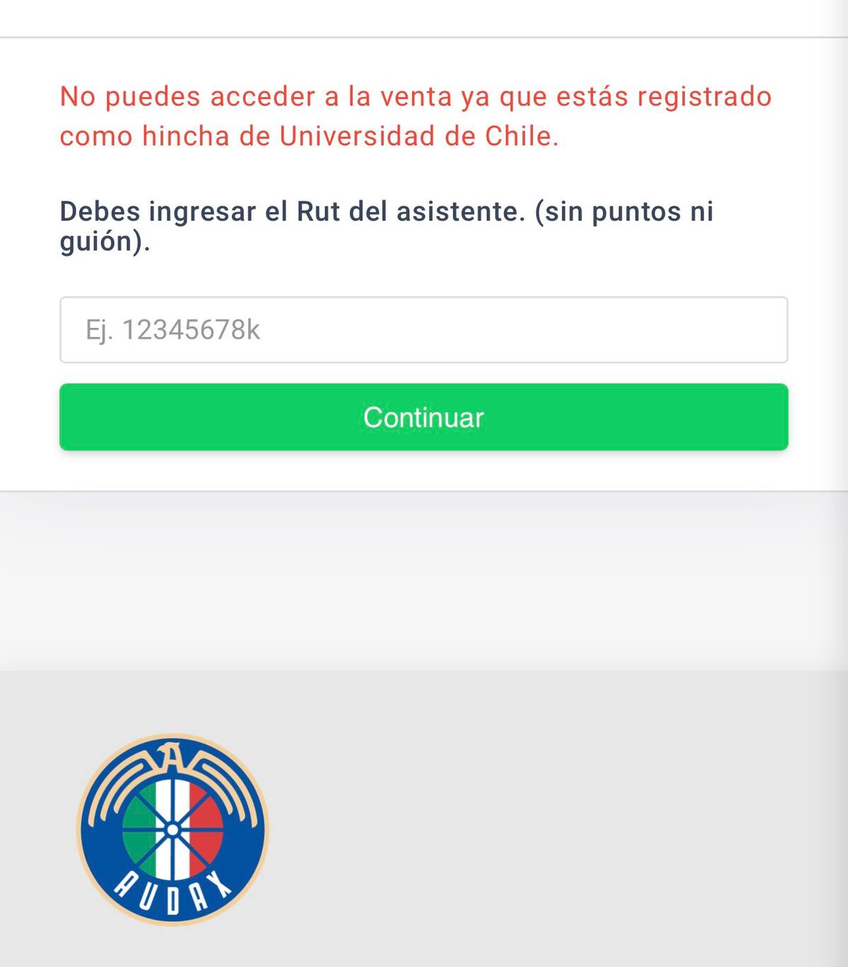 Los hinchas de la U registrados ya no pueden comprar entradas.