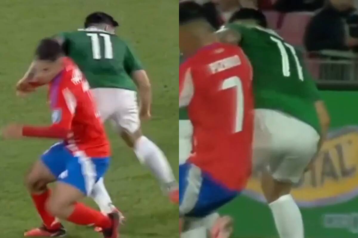 recibió un duro codazo contra Bolivia.