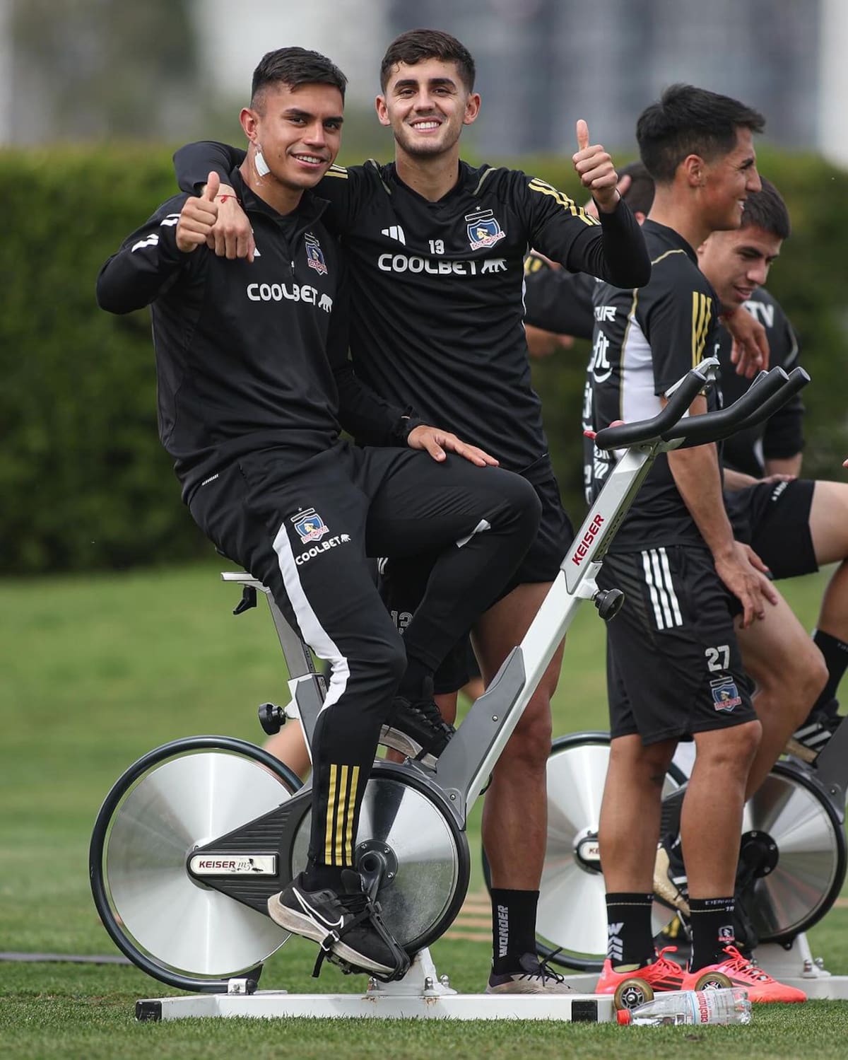 Vicente Pizarro, en la práctica de Colo Colo.